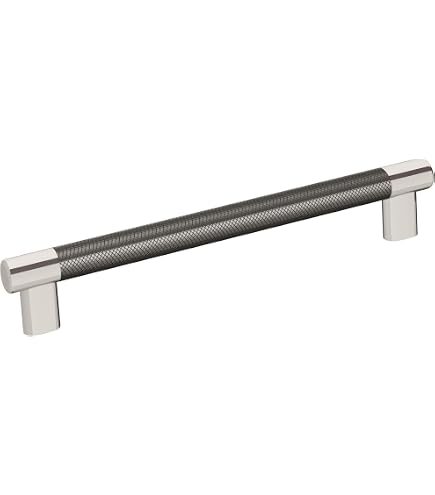 Amerock | Cabinet Pull | Polished Nickel/Gunmetal | 5-1/16 inch